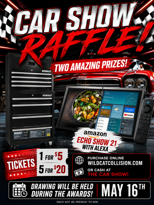 Car Raffle Backdrop Car Show Information – Wildcat Collision